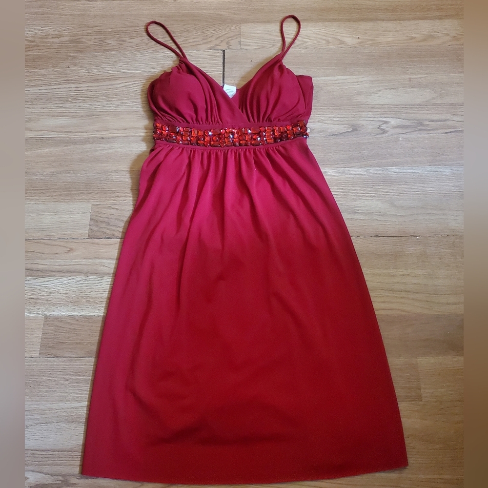 Red short dress